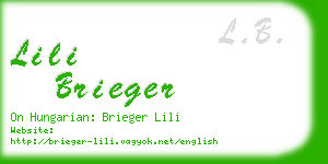 lili brieger business card